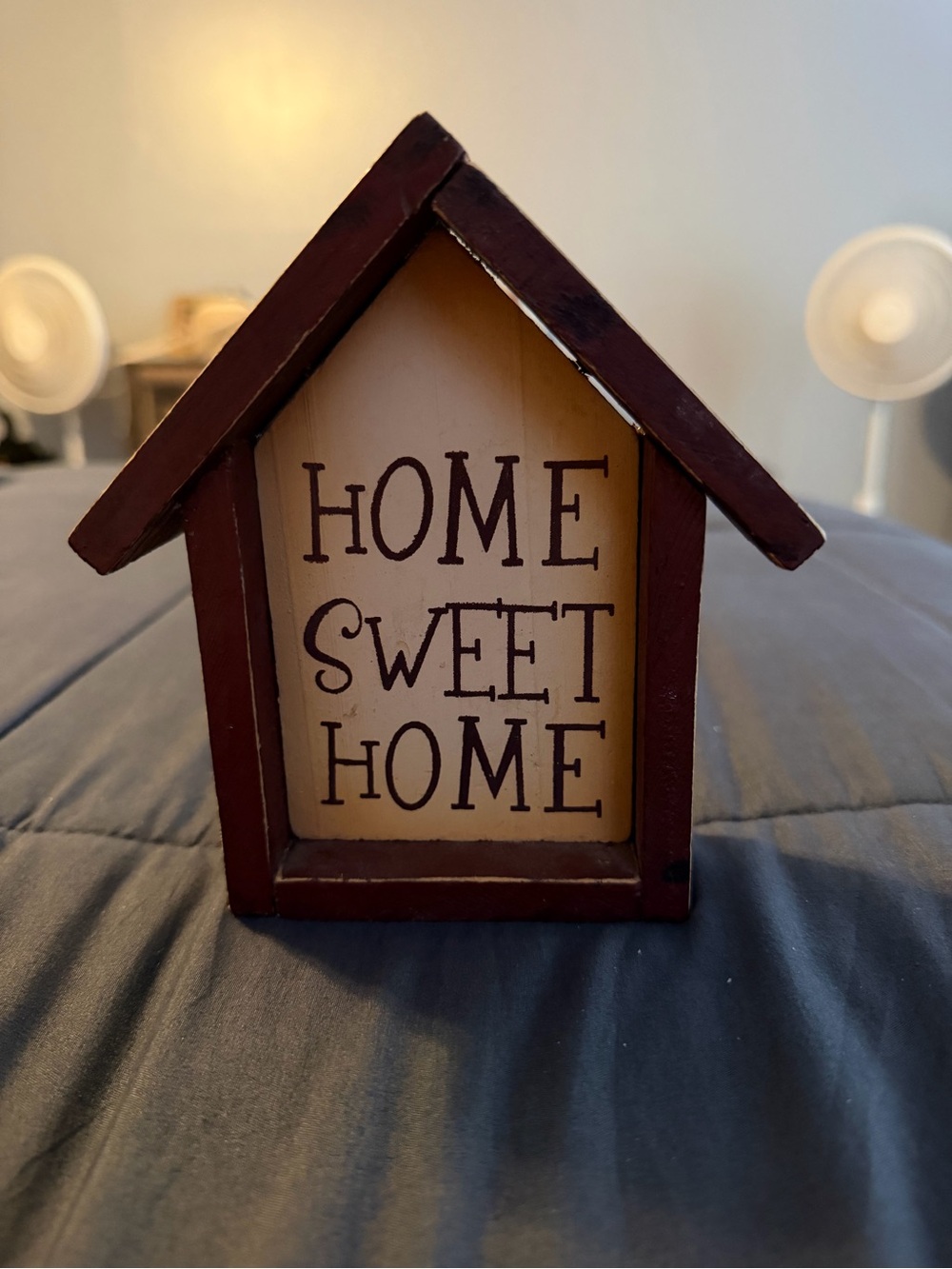 Home Sweet Home Wooden House Decor - Brown